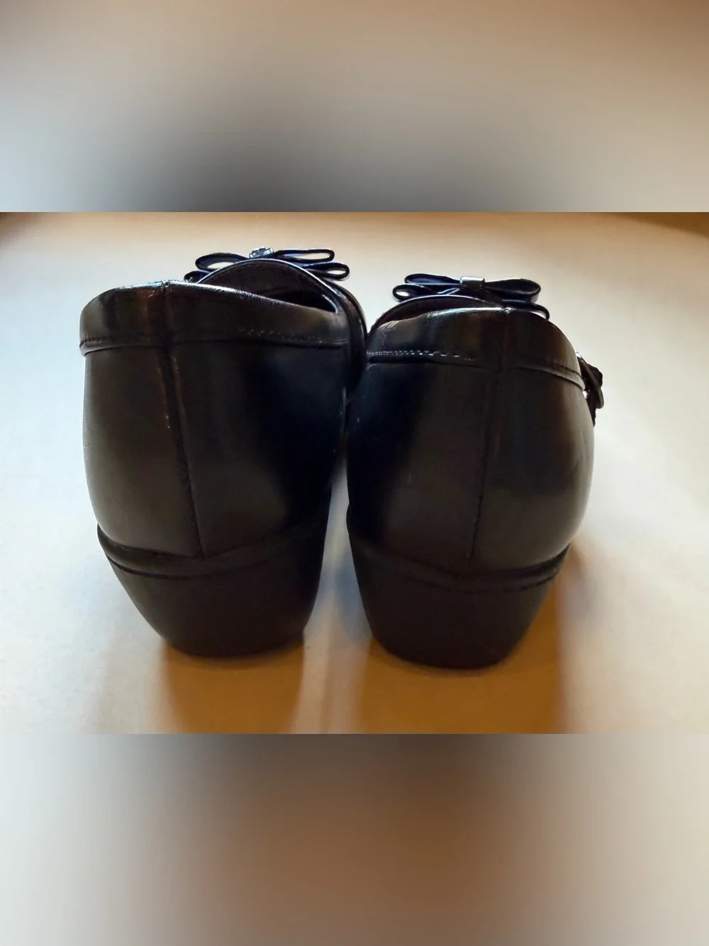 French Toast Girls Black Mary Jane Dress Shoes Bow Buckle Size 3
